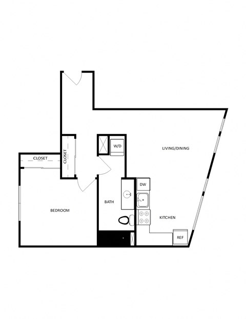 a floor plan of a 403 sq ft floor plan
